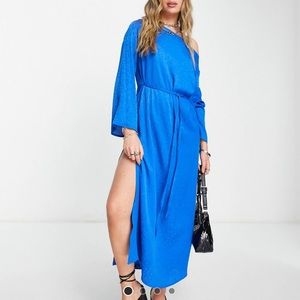 ASOS Topshop premium jacquard occasion midi dress